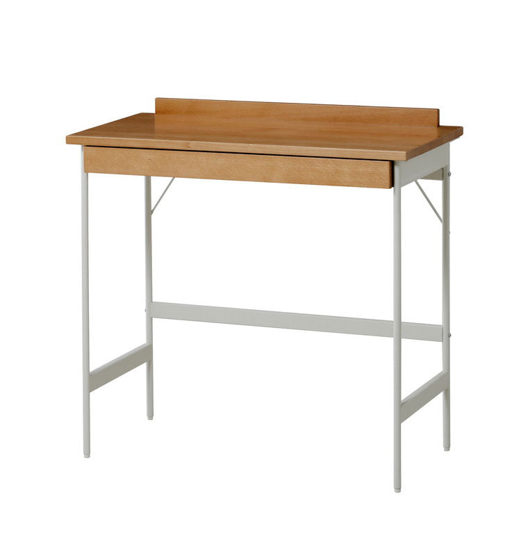 LIV ホームデスク デスク 机 幅80 奥行き40 コンパクト リビング学習 コンソールテーブル 収納 スタンド付 シンプル ナチュラル サイドフック PCデスク コンソールテーブル 在宅 ワークデスク(代引不可)