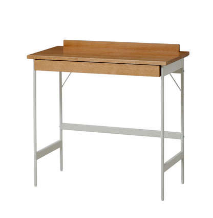 LIV ホームデスク デスク 机 幅80 奥行き40 コンパクト リビング学習 コンソールテーブル 収納 スタンド付 シンプル ナチュラル サイドフック PCデスク コンソールテーブル 在宅 ワークデスク(代引不可)