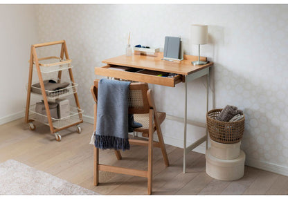 LIV ホームデスク デスク 机 幅80 奥行き40 コンパクト リビング学習 コンソールテーブル 収納 スタンド付 シンプル ナチュラル サイドフック PCデスク コンソールテーブル 在宅 ワークデスク(代引不可)