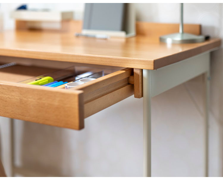 LIV ホームデスク デスク 机 幅80 奥行き40 コンパクト リビング学習 コンソールテーブル 収納 スタンド付 シンプル ナチュラル サイドフック PCデスク コンソールテーブル 在宅 ワークデスク(代引不可)