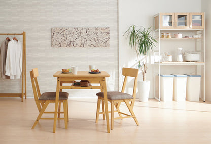 ライラ チェア ダイニングチェア 幅390mm 奥行き500mm 高さ760mm 木製チェア 肘なしチェア 食卓用チェア 座面布張りチェア アームレスチェア ダイニング 木製椅子(代引不可)