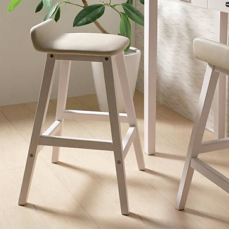 カウンターチェア ハイチェア ミニヨン 木製 天然木 ハイスツール アンティーク調 北欧風 おしゃれ かわいい リビング キッチンカウンター カフェ チェア MIGNON-HC62(代引不可)