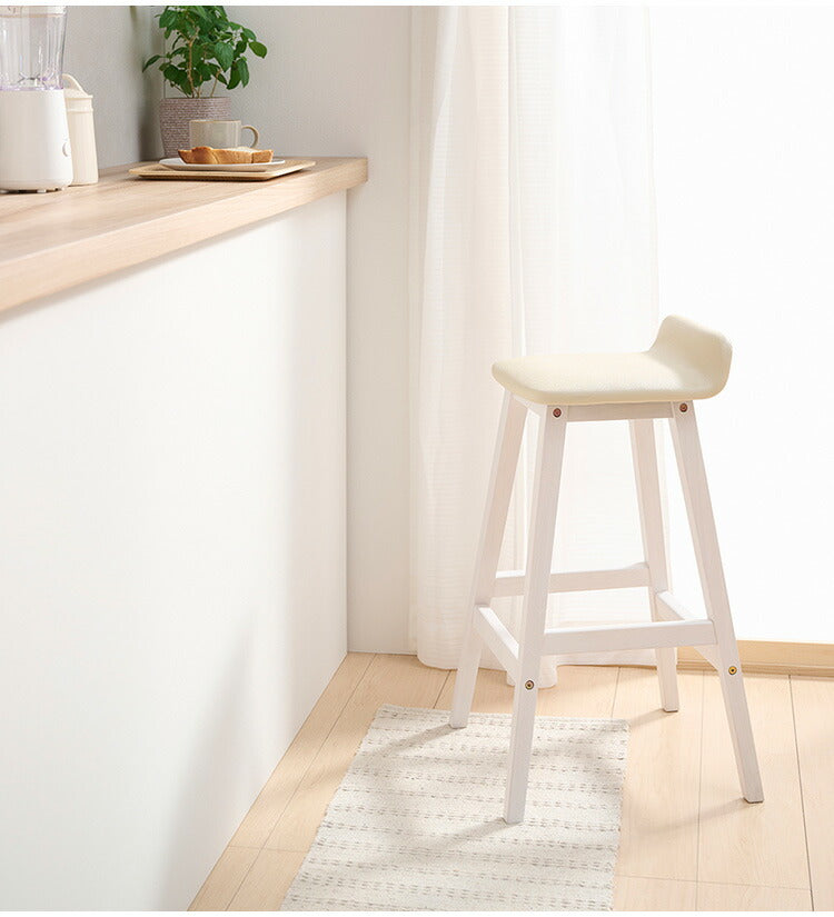 カウンターチェア ハイチェア ミニヨン 木製 天然木 ハイスツール アンティーク調 北欧風 おしゃれ かわいい リビング キッチンカウンター カフェ チェア MIGNON-HC62(代引不可)