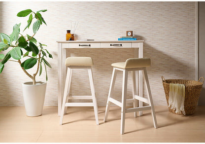 カウンターチェア ハイチェア ミニヨン 木製 天然木 ハイスツール アンティーク調 北欧風 おしゃれ かわいい リビング キッチンカウンター カフェ チェア MIGNON-HC62(代引不可)