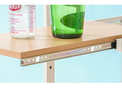 レンジボード レンジ台 幅58cm すき間収納 隙間収納 60幅 食器棚 キッチンボード ブラウン ナチュラル アイアン風 大型レンジ おしゃれ(代引不可)