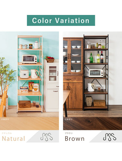 レンジボード レンジ台 幅58cm すき間収納 隙間収納 60幅 食器棚 キッチンボード ブラウン ナチュラル アイアン風 大型レンジ おしゃれ(代引不可)