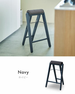 折り畳みスツール 単品 フォールディングハイスツール 折りたたみチェア ラバーウッド コンパクト スツール 椅子 ちょい掛け キッチン 洗面所 イス いす チェアー 作業用チェア 折りたたみイス 収納(代引不可)