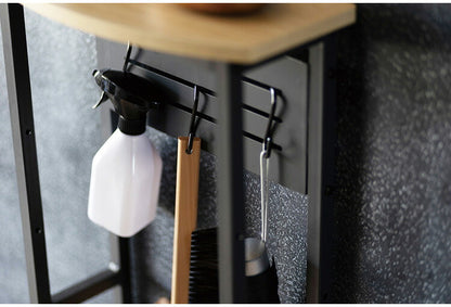 コンソールテーブル 壁面収納 ラック アジャスター付き S字フック付き 玄関ラック 玄関収納 コンソールデスク デスク横 リビング 玄関 ヴァンナ VAN-CT40(NA)(代引不可)