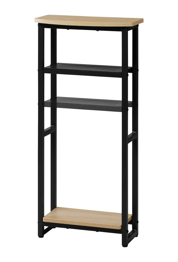 コンソールテーブル 壁面収納 ラック アジャスター付き S字フック付き 玄関ラック 玄関収納 コンソールデスク デスク横 リビング 玄関 ヴァンナ VAN-CT40(NA)(代引不可)