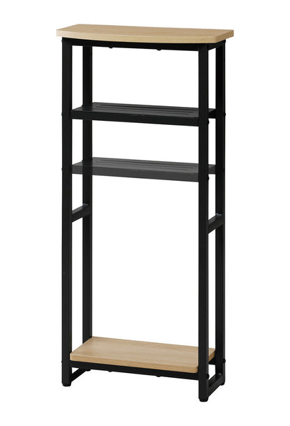 コンソールテーブル 壁面収納 ラック アジャスター付き S字フック付き 玄関ラック 玄関収納 コンソールデスク デスク横 リビング 玄関 ヴァンナ VAN-CT40(NA)(代引不可)