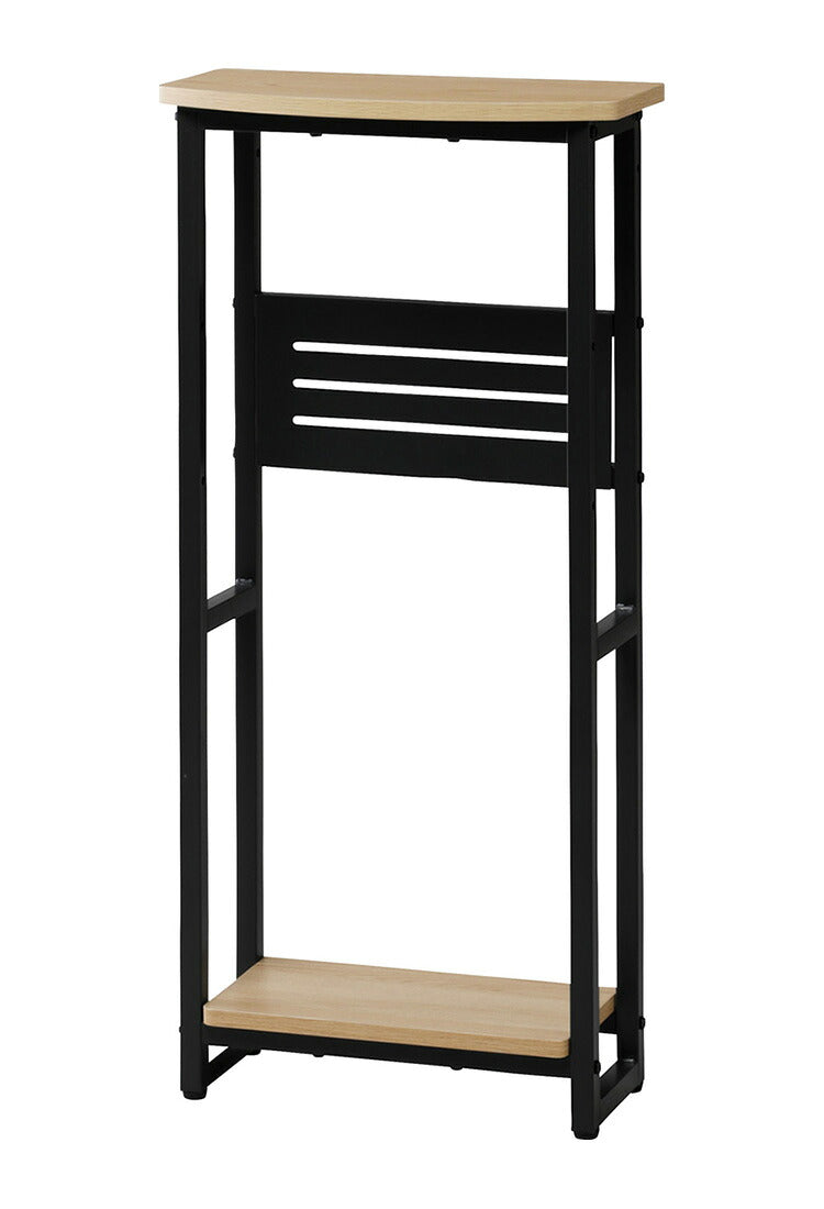 コンソールテーブル 壁面収納 ラック アジャスター付き S字フック付き 玄関ラック 玄関収納 コンソールデスク デスク横 リビング 玄関 ヴァンナ VAN-CT40(NA)(代引不可)