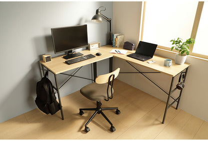 デスク 勉強机 幅140 奥行50 高さ72cm 木目調 アジャスター付き サイドフック付き コード穴 パソコンデスク 作業机 リモートワーク モダン おしゃれ 新生活 リビング オフィス ヴァンナ VAN-D140(NA)(代引不可)