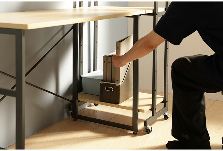 デスク 勉強机 幅140 奥行50 高さ72cm 木目調 アジャスター付き サイドフック付き コード穴 パソコンデスク 作業机 リモートワーク モダン おしゃれ 新生活 リビング オフィス ヴァンナ VAN-D140(NA)(代引不可)