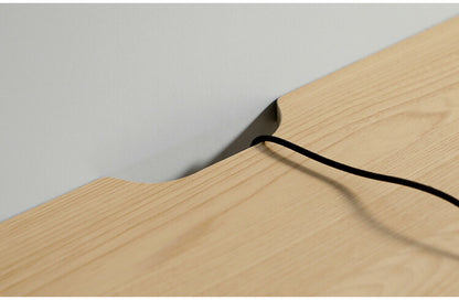 デスク 勉強机 幅90 奥行50 高さ72cm 木目調 アジャスター付き サイドフック付き コード穴 パソコンデスク 作業机 リモートワーク モダン おしゃれ 新生活 リビング オフィス ヴァンナ VAN-D90(NA)(代引不可)