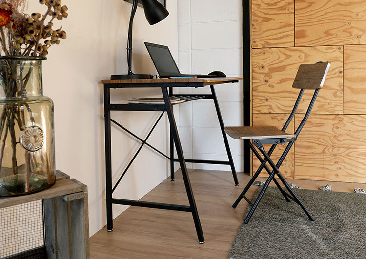 配線穴付き デスク パソコンデスク ワイド 幅90 収納 奥行き50 PCデスク テレワーク 在宅勤務 おしゃれ 北欧 ヴィンテージ 西海岸(代引不可)