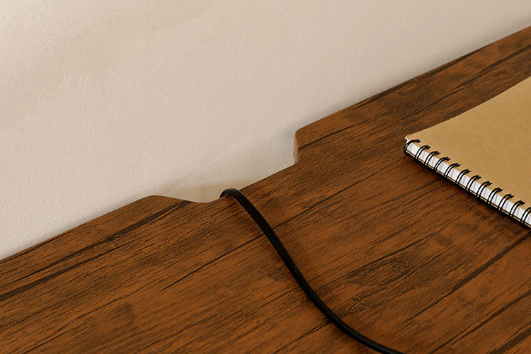 配線穴付き デスク パソコンデスク ワイド 幅90 収納 奥行き50 PCデスク テレワーク 在宅勤務 おしゃれ 北欧 ヴィンテージ 西海岸(代引不可)