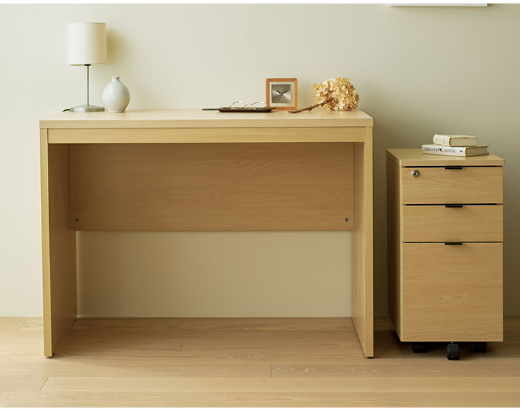 ワークデスク 幅100cm パソコンデスク コード穴付き ナチュラル 木目調 デスク 机 勉強机 リモートワーク 在宅 巾木避け 壁寄せ シンプル PCデスク 学習机 テレワーク 在宅勤務 学習デスク 巾木よけ(代引不可)