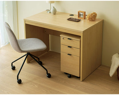 ワークデスク 幅100cm パソコンデスク コード穴付き ナチュラル 木目調 デスク 机 勉強机 リモートワーク 在宅 巾木避け 壁寄せ シンプル PCデスク 学習机 テレワーク 在宅勤務 学習デスク 巾木よけ(代引不可)