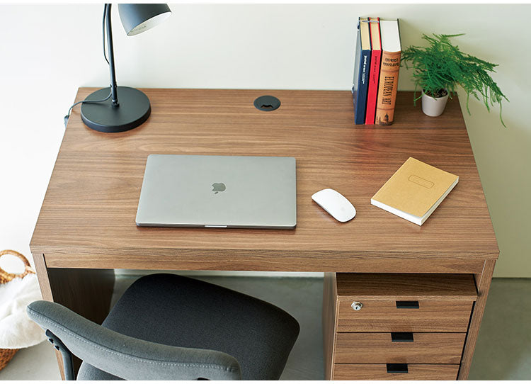 ワークデスク 幅100cm パソコンデスク コード穴付き ナチュラル 木目調 デスク 机 勉強机 リモートワーク 在宅 巾木避け 壁寄せ シンプル PCデスク 学習机 テレワーク 在宅勤務 学習デスク 巾木よけ(代引不可)