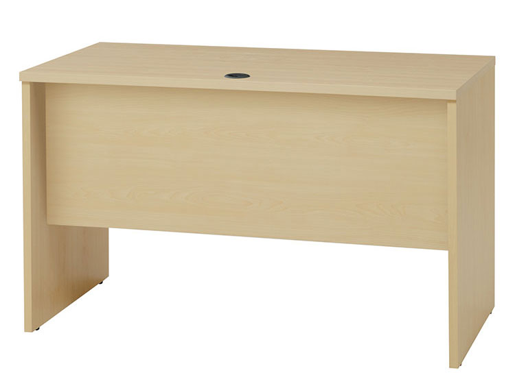 ワークデスク 幅120cm パソコンデスク コード穴付き ナチュラル 木目調 デスク 机 勉強机 リモートワーク 在宅 巾木避け 壁寄せ シンプル PCデスク 学習机 テレワーク 在宅勤務 学習デスク 巾木よけ(代引不可)