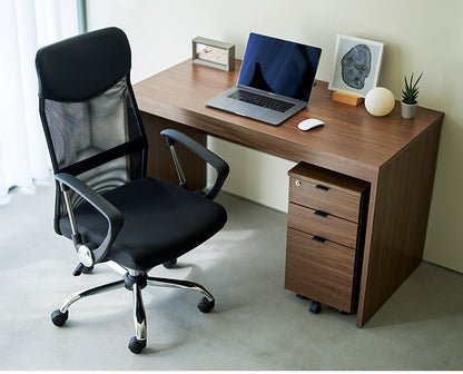 デスクワゴン 引き出し キャスター付き 鍵付き 木目調 ファイル収納 A4サイズ 収納ワゴン 省スペース コンパクト インワゴン リモートワーク 在宅 収納家具 3段 テレワーク 会社 オフィス 幅31cm(代引不可)