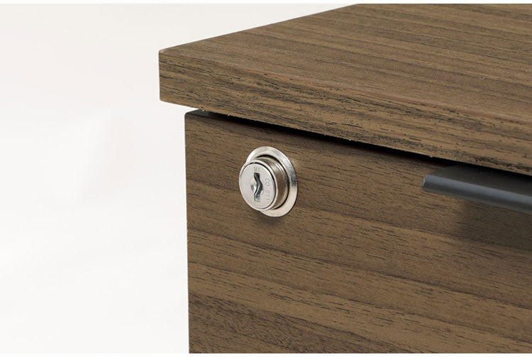 デスクワゴン 引き出し キャスター付き 鍵付き 木目調 ファイル収納 A4サイズ 収納ワゴン 省スペース コンパクト インワゴン リモートワーク 在宅 収納家具 3段 テレワーク 会社 オフィス 幅31cm(代引不可)