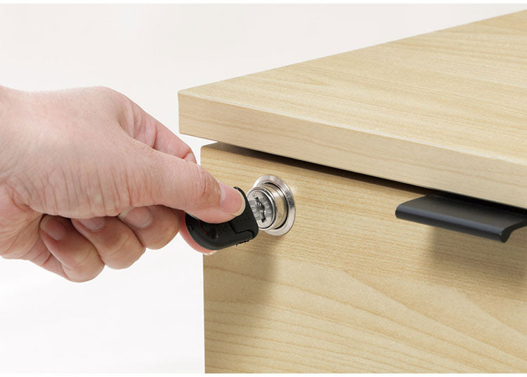 デスクワゴン 引き出し キャスター付き 鍵付き 木目調 ファイル収納 A4サイズ 収納ワゴン 省スペース コンパクト インワゴン リモートワーク 在宅 収納家具 3段 テレワーク 会社 オフィス 幅31cm(代引不可)