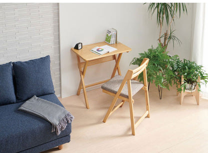 フォールディングテーブル ブラウン ナチュラル 天然木テーブル 木製テーブル デスク シンプル 作業台 折り畳み おりたたみ 北欧 おしゃれ パソコン 自宅勤務 在宅勤務(代引不可)