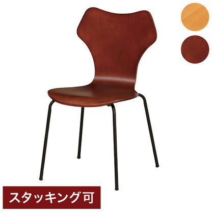 イグレックチェア ブラウン ナチュラル ダイニングチェア 積み重ね おしゃれ シンプル スタイリッシュ デザインチェア リビング ダイニング カフェ 飲食店 インテリア(代引不可)