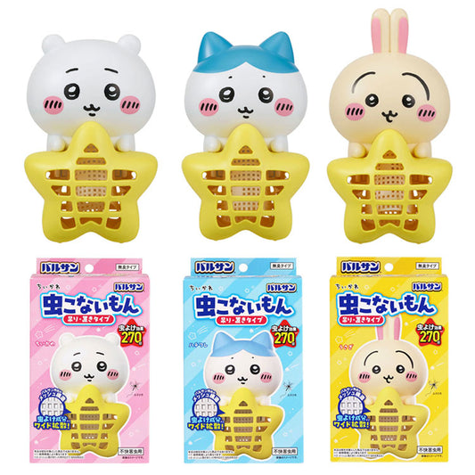【単品】バルサン ちいかわ 虫こないもん 吊り・置きタイプ 虫よけプレート ちいかわ ハチワレ ウサギ 270日 簡単虫よけ ユスリカ 吊るし置き 交換時期お知らせタイプ