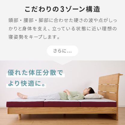 アキレス Achilles マットレス Float Wave フロートウェーブ スーパーハード シングル 日本製 高反発 3つ折り 厚さ10cm 体圧分散 通気 三つ折り ごろ寝 敷布団 折り畳み 高反発マットレス ベッド(代引不可)