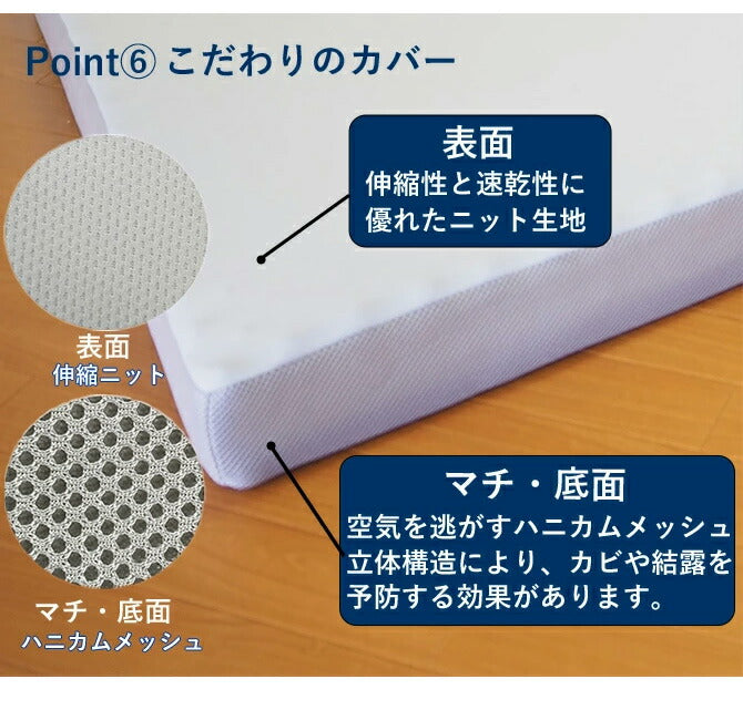 アキレス Achilles マットレス 調湿機能付き高反発三つ折りマットレス 日本製 高反発 3つ折り 厚さ10cm 体圧分散 通気 三つ折り ごろ寝 敷布団 折り畳み 高反発マットレス ベッドマットレス(代引不可)
