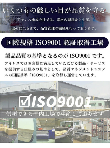 アキレス Achilles マットレス 調湿機能付き高反発三つ折りマットレス 日本製 高反発 3つ折り 厚さ10cm 体圧分散 通気 三つ折り ごろ寝 敷布団 折り畳み 高反発マットレス ベッドマットレス(代引不可)
