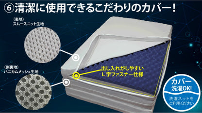 アキレス Achilles 日本製 高反発 プロファイル 除湿 三つ折り マットレス シングル 厚さ8cm 幅97cm 奥行き195cm AK-902 国産 寝返り 腰痛 かため コンパクト 3つ折り 体圧分散 通気性 (代引不可)