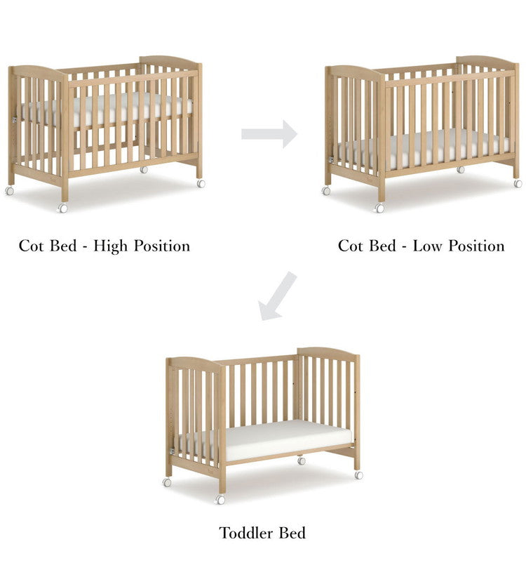 BOORI ベビーベッド カプリ 単品 Boori ブーリ キッズベッド 添い寝ベッド 子供用ベッド 長く使える おしゃれ ハイタイプ ひとり寝 ガード 赤ちゃん 新生児 赤ちゃんベッド すのこ 4歳までベッド(代引不可)