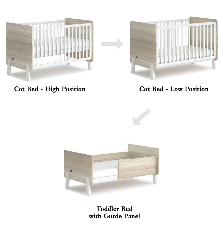 BOORI 3in1 ベビーベッド ナッティ 単品 Boori ブーリ キッズベッド 添い寝ベッド 子供用ベッド 長く使える おしゃれ ハイタイプ ひとり寝 ガード 赤ちゃん 新生児 赤ちゃんベッド すのこ(代引不可)