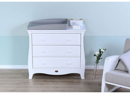 BOORI 3段チェスト スレイ Boori ブーリ リビングチェスト 衣装ケース 引き出し 収納ボックス 収納ケース 収納棚 ケース 収納 おしゃれ おむつ交換台 衣類収納 白 ウッドラック 北欧 インテリア(代引不可)