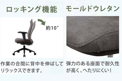 Lotus ロータス デスクチェア 回転アーム 前傾機能 負担軽減 ハイバックチェア ワークチェア オフィスチェア オフィス家具 幅73cm 奥行66.5cm 高さ100-109cm(代引不可)