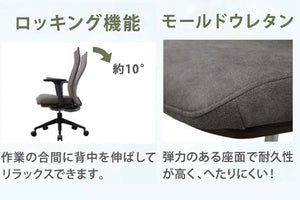 Lotus ロータス デスクチェア 回転アーム 前傾機能 負担軽減 ハイバックチェア ワークチェア オフィスチェア オフィス家具 幅73cm 奥行66.5cm 高さ100-109cm(代引不可)