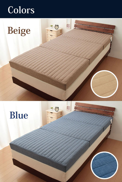 Achilles アキレス 日本製 バランス マットレス セミダブル 三つ折り 3つ折り ウレタン バランスマットレス 厚さ10cm 国産 キルト加工 腰部硬め 腰かため プロファイル加工 コンパクト セミダブルマットレス (代引不可)