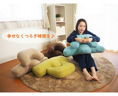 アキレス Achilles THE UDERAKU ウデラク 背もたれクッション ごろ寝クッション 腕まくら ブラウン ベージュ グリーン サックス スマートフォンクッション(代引不可)