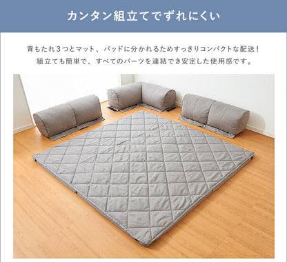 日本製 国産 フロアコーナーソファ L字タイプ 大 40mm厚 ソファ ソファー コーナーソファ ローソファ フロアソファ ロースタイル 北欧 L字 RKOD-1901 国産 シンプル リビング こたつ おしゃれ こたつソファ 通年用 さらさら(代引不可)