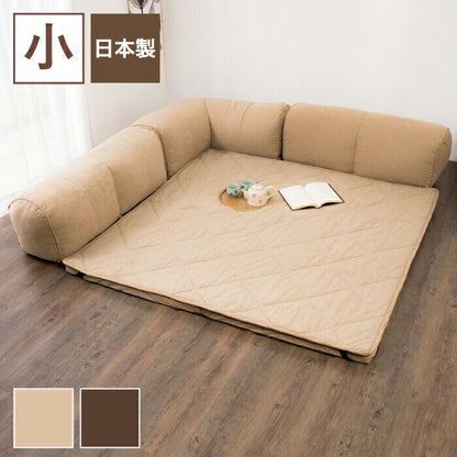 日本製 国産 ソファ ソファー ラグソファ ラグ コーナーソファ ロースタイル フロアソファ ローソファ L字 こたつ用ソファ こたつ 和室 フロアコーナーソファ L字タイプ 小 厚さ4cm コーナーソファー ゆったり まったり クッション一体型ラグ(代引不可)