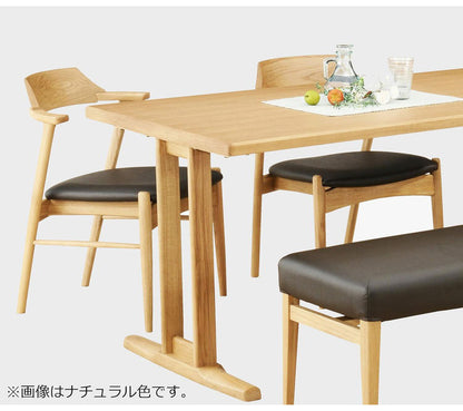 アルボル YUME2 109AT アームチェア ダイニングチェア 椅子 イス いす NA BK ナチュラル ブラウン ブラック オーク材 北欧 幅56cm 奥行53.5cm 高さ73.5cm シンプル 合皮 合成皮革(代引不可)