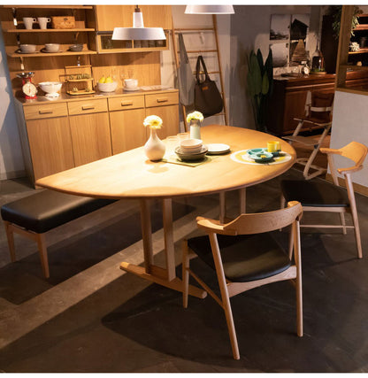 アルボル YUME2 ダイニングテーブル T テーブル 机 丸テーブル 丸型 ナチュラル ブラウン オーク材 北欧 幅180cm 奥行110cm 高さ71cm おしゃれ あたたかみ シンプル(代引不可)