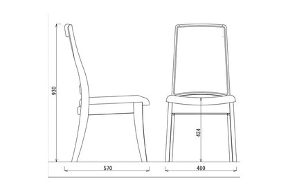 【2脚セット】 アルボル CCM4 031 ダイニングチェア チェア イス 椅子 オーク材 WH BR NA GY ホワイト ブラウン ナチュラル グレー 木目 お手入れ簡単 幅48cm 奥行57cm 高さ93cm(代引不可)