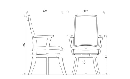 アルボル CCM4 031A 回転式 ダイニングチェア イス 椅子 回転式 オーク材 WH BR NA GY ホワイト ブラウン ナチュラル グレー 木目 お手入れ簡単 幅55cm 奥行57cm 高さ93cm(代引不可)
