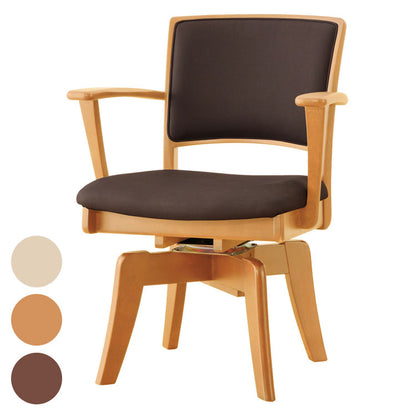 アルボル CCM4 081A 回転式 ダイニングチェア チェア イス 椅子 回転式 オーク材 WH BR NA GY ホワイト ブラウン ナチュラル グレー 木目 お手入れ簡単 幅60cm 奥行58.5cm 高さ78.5cm(代引不可)