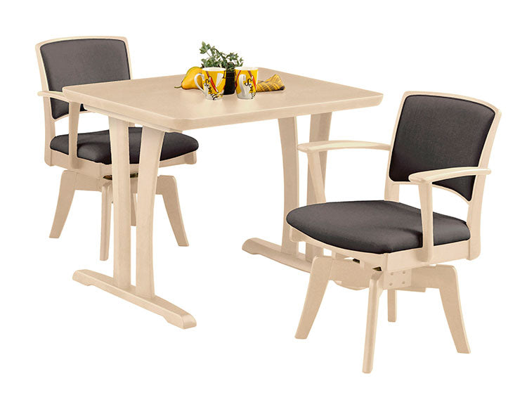 アルボル CCM4 081A 回転式 ダイニングチェア チェア イス 椅子 回転式 オーク材 WH BR NA GY ホワイト ブラウン ナチュラル グレー 木目 お手入れ簡単 幅60cm 奥行58.5cm 高さ78.5cm(代引不可)