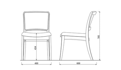 【2脚セット】 アルボル CCM4 081 ダイニングチェア チェア イス 椅子 オーク材 WH BR NA GY ホワイト ブラウン ナチュラル グレー 木目 お手入れ簡単 幅48cm 奥行60cm 高さ78.5cm(代引不可)